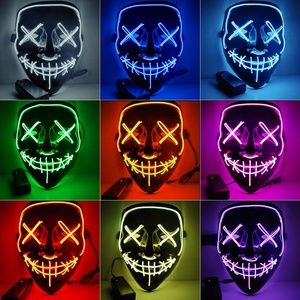 2x Halloween Grow Purge Mask 4 Mode LED Light Mask
